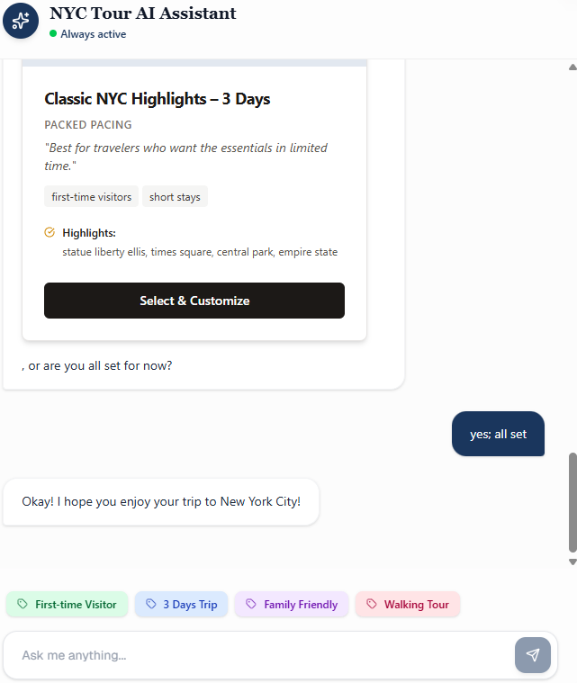 Step 5: Conversation complete